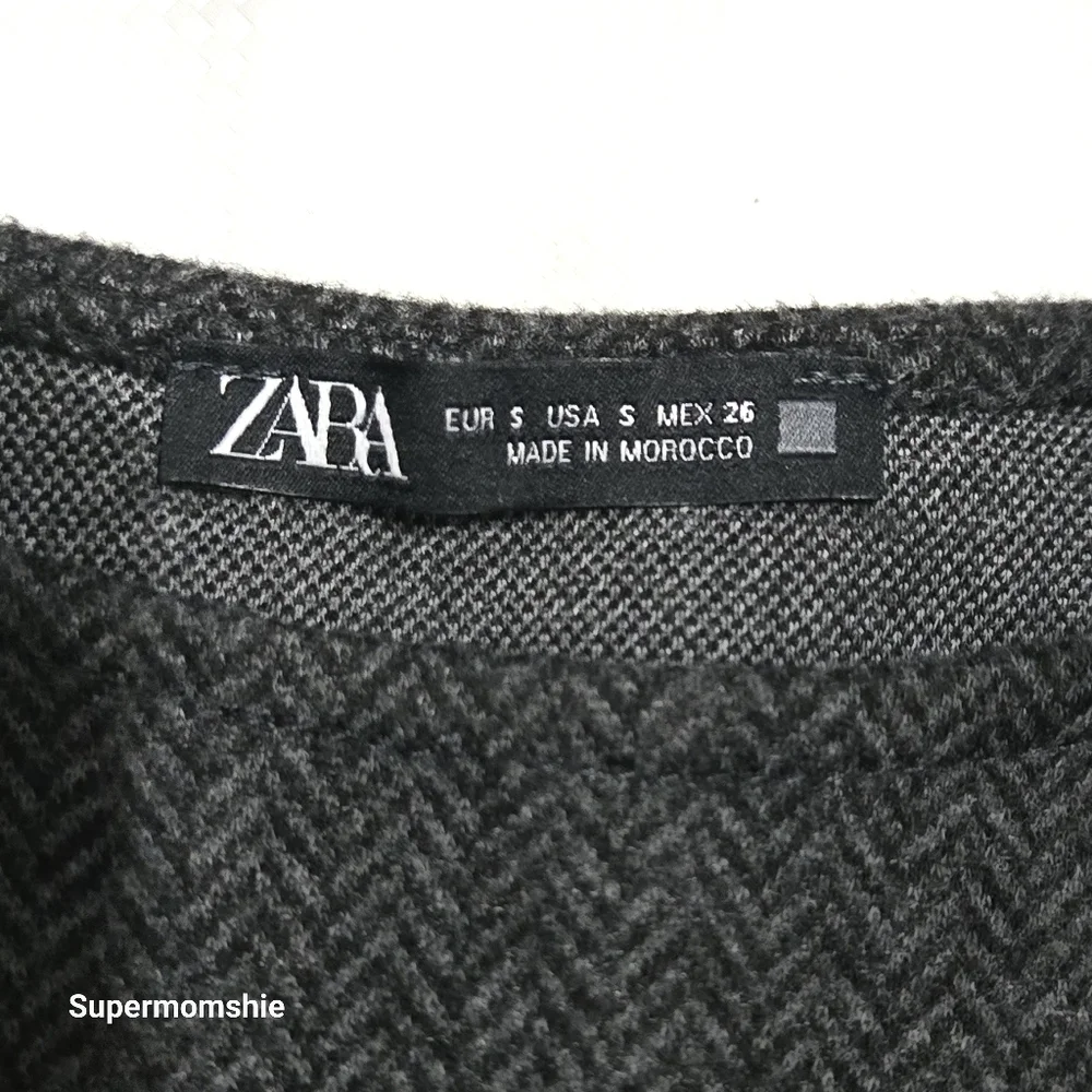 Zara Tweed Black Ruffled. Dress - Picture 6 of 7